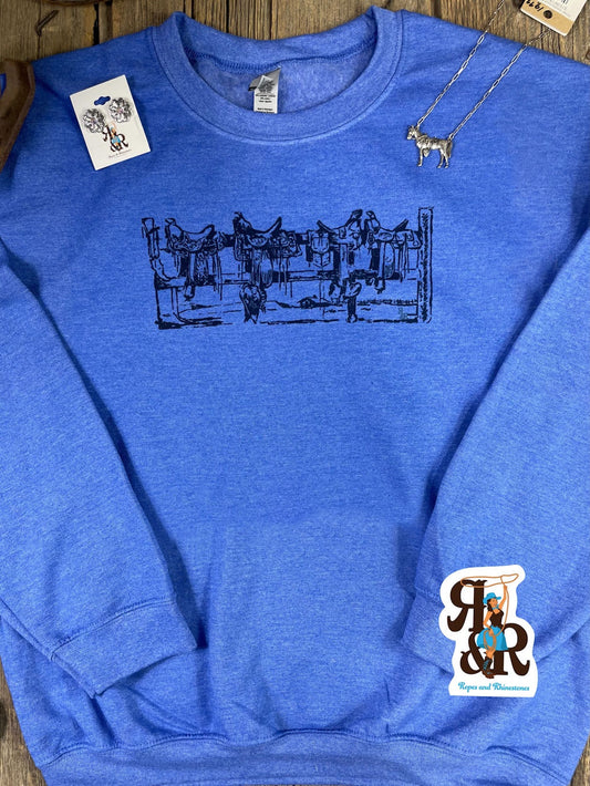 Saddles On The Fence Sweatshirt