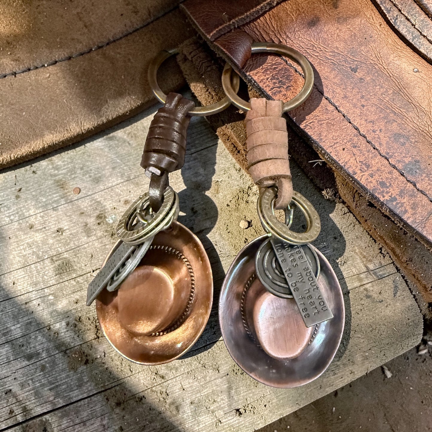 Vintage Cowboy hat keychain