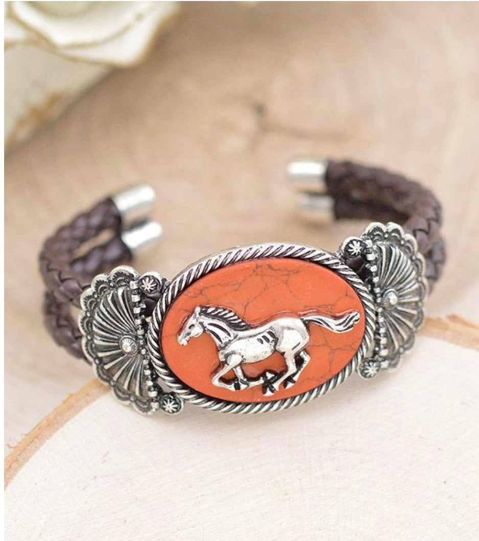 Running Horse cuff bracelet