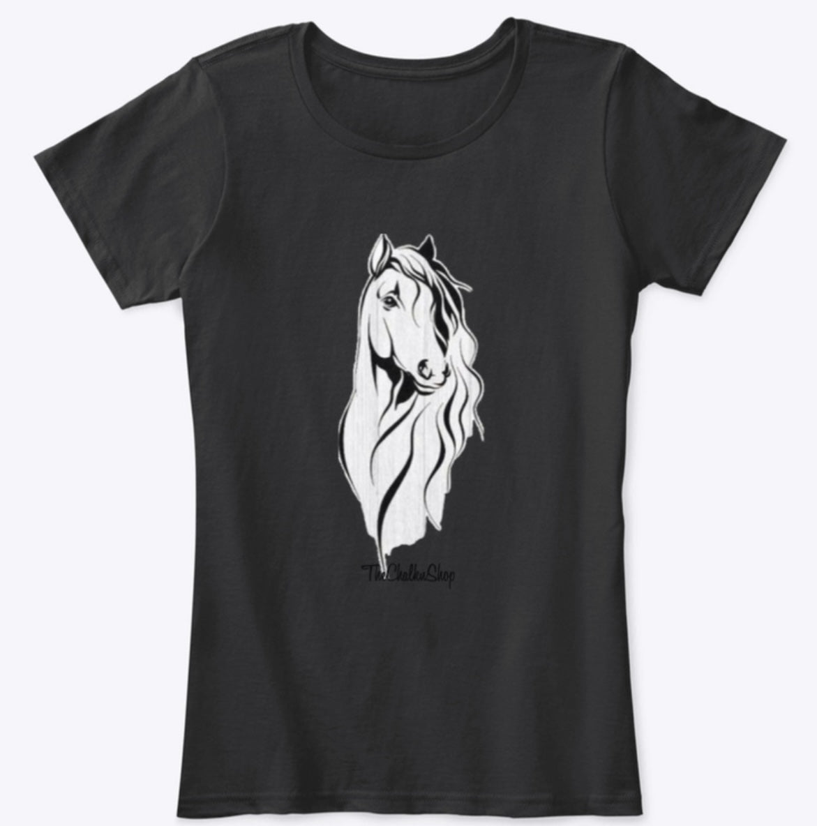 Horse with long mane