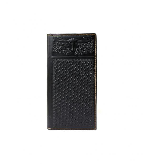 Montana West Longhorn Leather Wallet