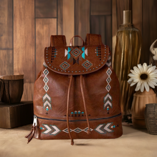Montanan West Aztec embroidered backpack
