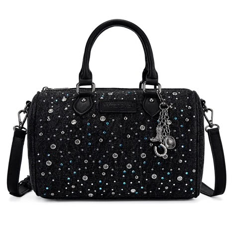 Wrangler Western Rhinestone Denim Boston Crossbody Bag