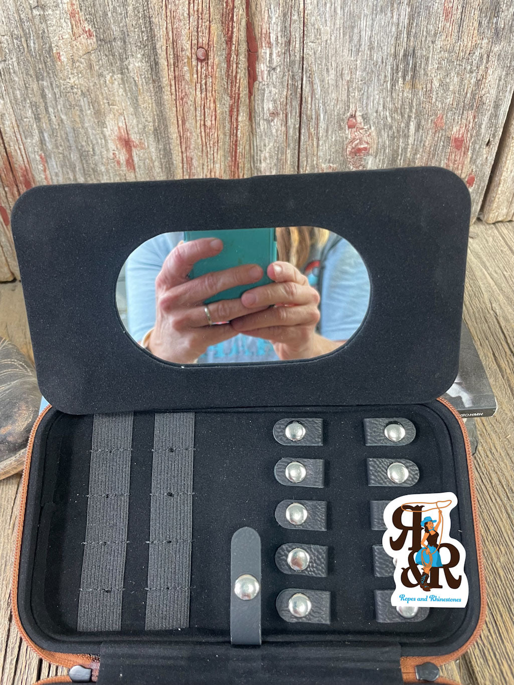 Tooled Leatherette Jewelry Box