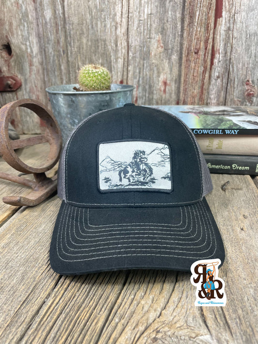 Black & White Bucker Patch Cap