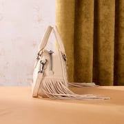 MONTANA WEST FLORAL TOOLED FRINGE SATCHEL BAG