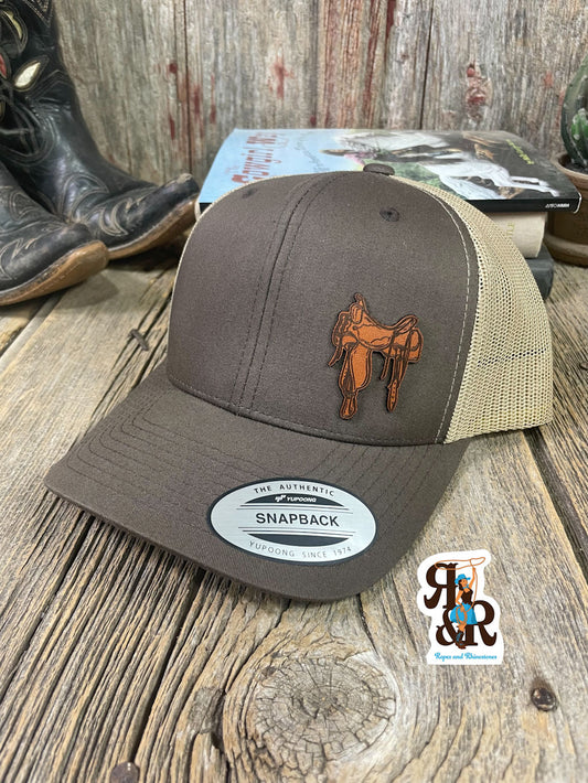 Saddle Leather Patch Cap