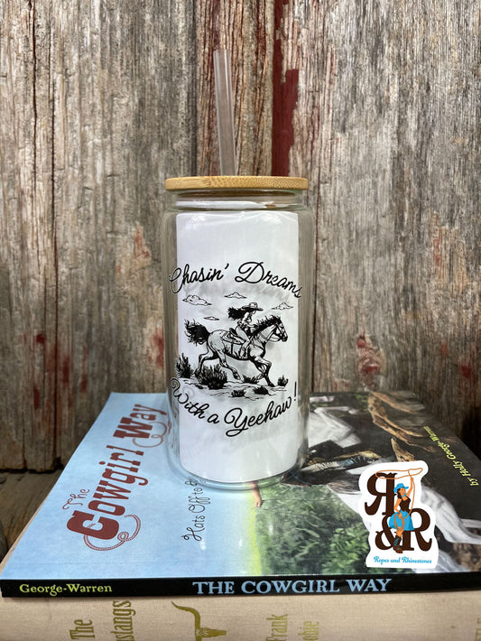 Chasin Dreams Glass Cup 16 oz