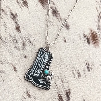 Cowgirl Boot Necklace