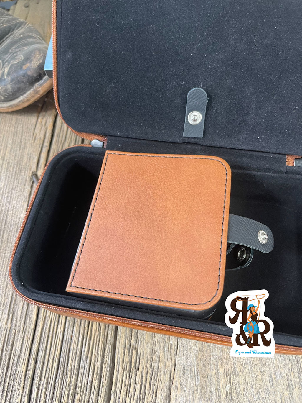 Tooled Leatherette Jewelry Box