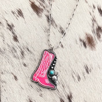 Cowgirl Boot Necklace