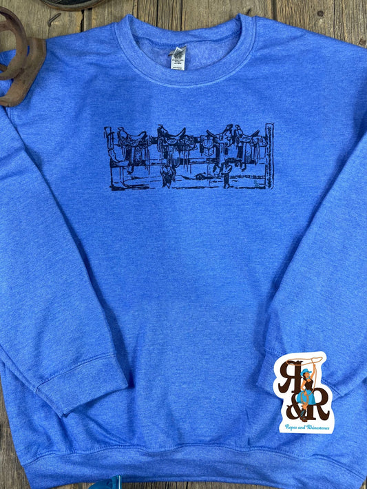 Saddles On The Fence Sweatshirt