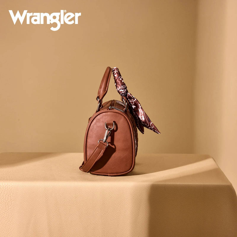WRANGLER PAISLEY PRINT BARREL CROSSBODY BAG