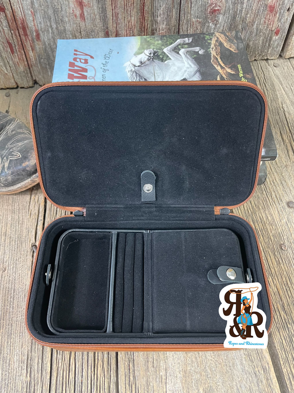 Tooled Leatherette Jewelry Box