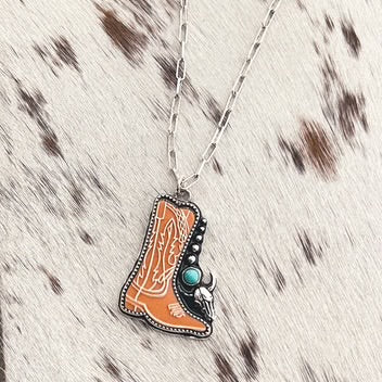 Cowgirl Boot Necklace
