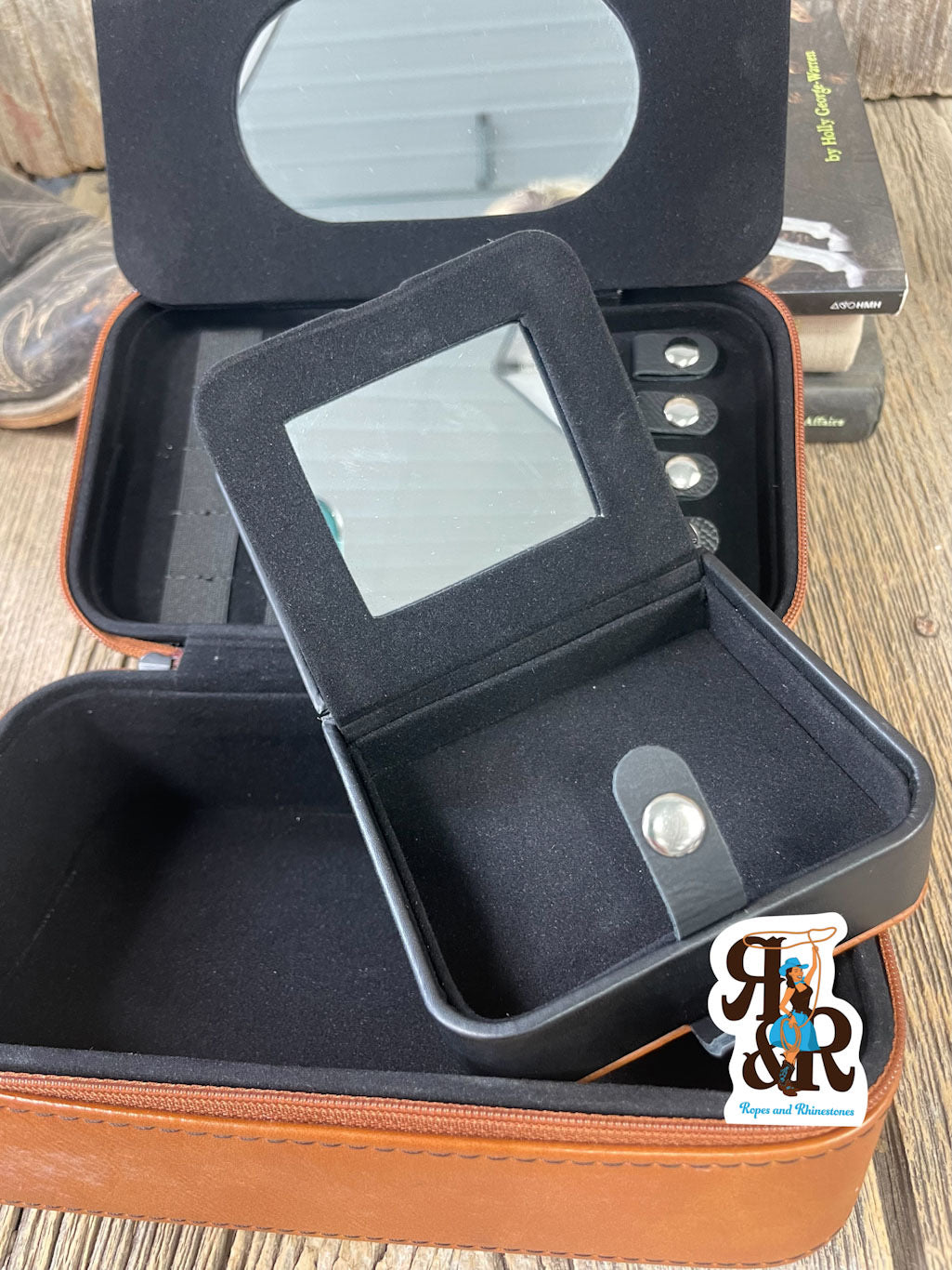 Tooled Leatherette Jewelry Box