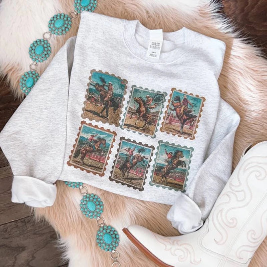 Cowboy Stamp Sweatshirt