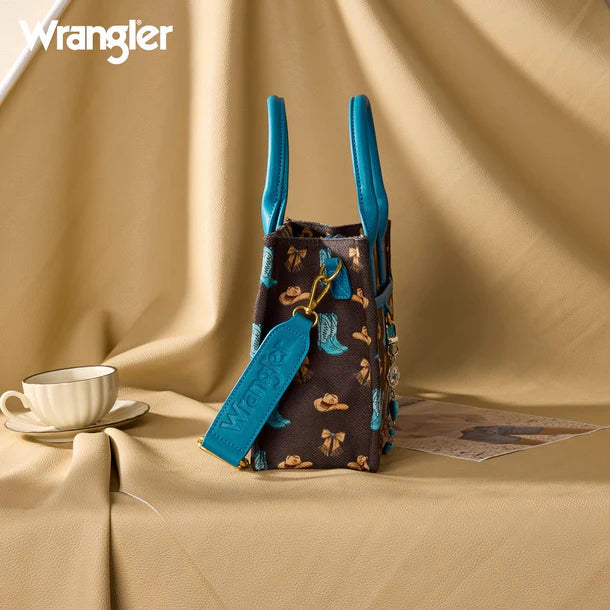 WRANGLER WESTERN PRINT COWGIRL TOTE BAG