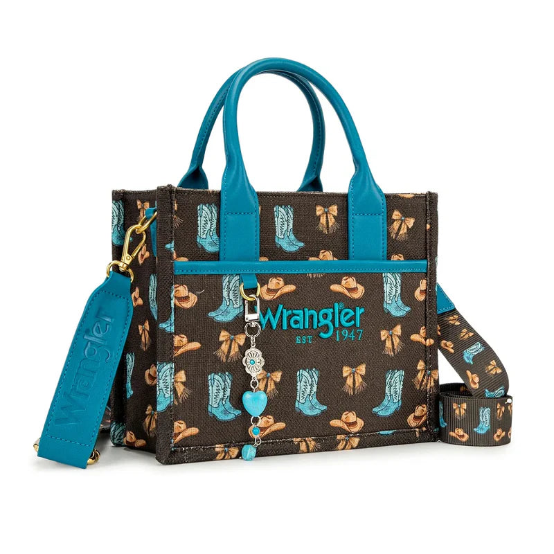 WRANGLER WESTERN PRINT COWGIRL TOTE BAG