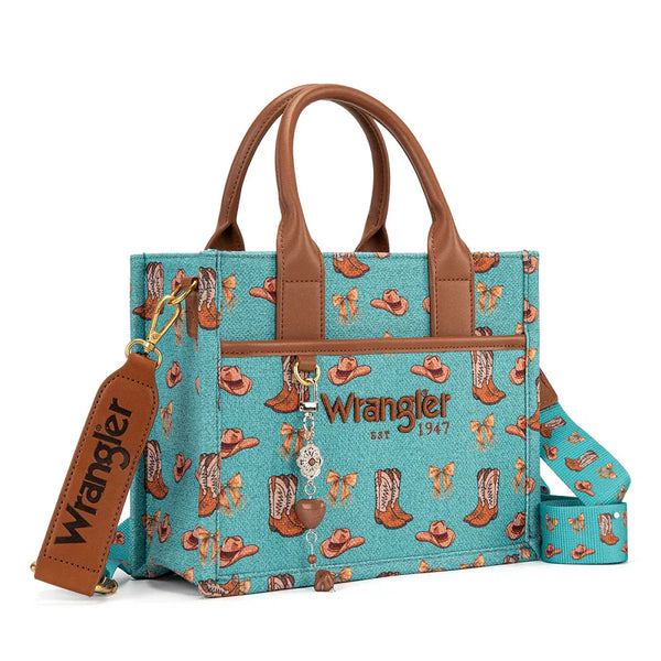 WRANGLER WESTERN PRINT COWGIRL TOTE BAG