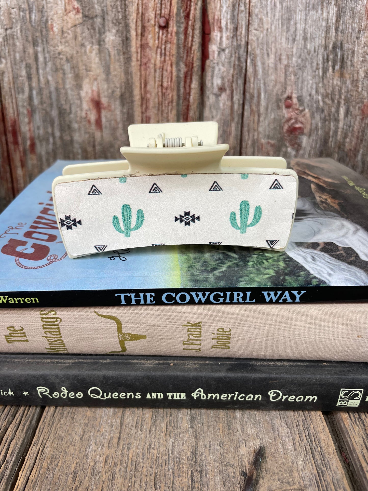 Cactus Print Hair Clip