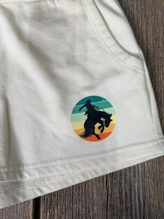 Bucking Bronc Sunset Shorts