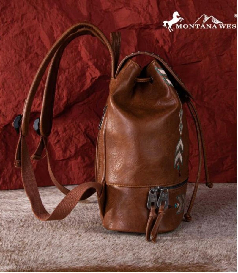 Montanan West Aztec embroidered backpack