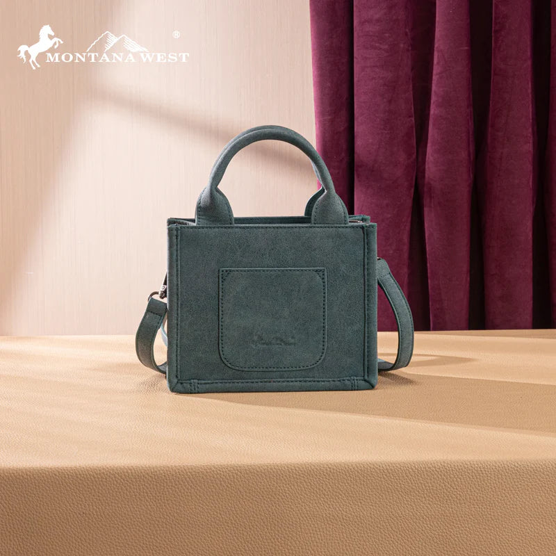 Montana West Embroidered Mini Tote Crossbody bag