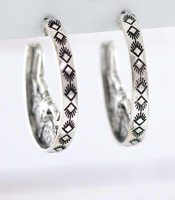 Western Cowboy Boots Hoop Earrings