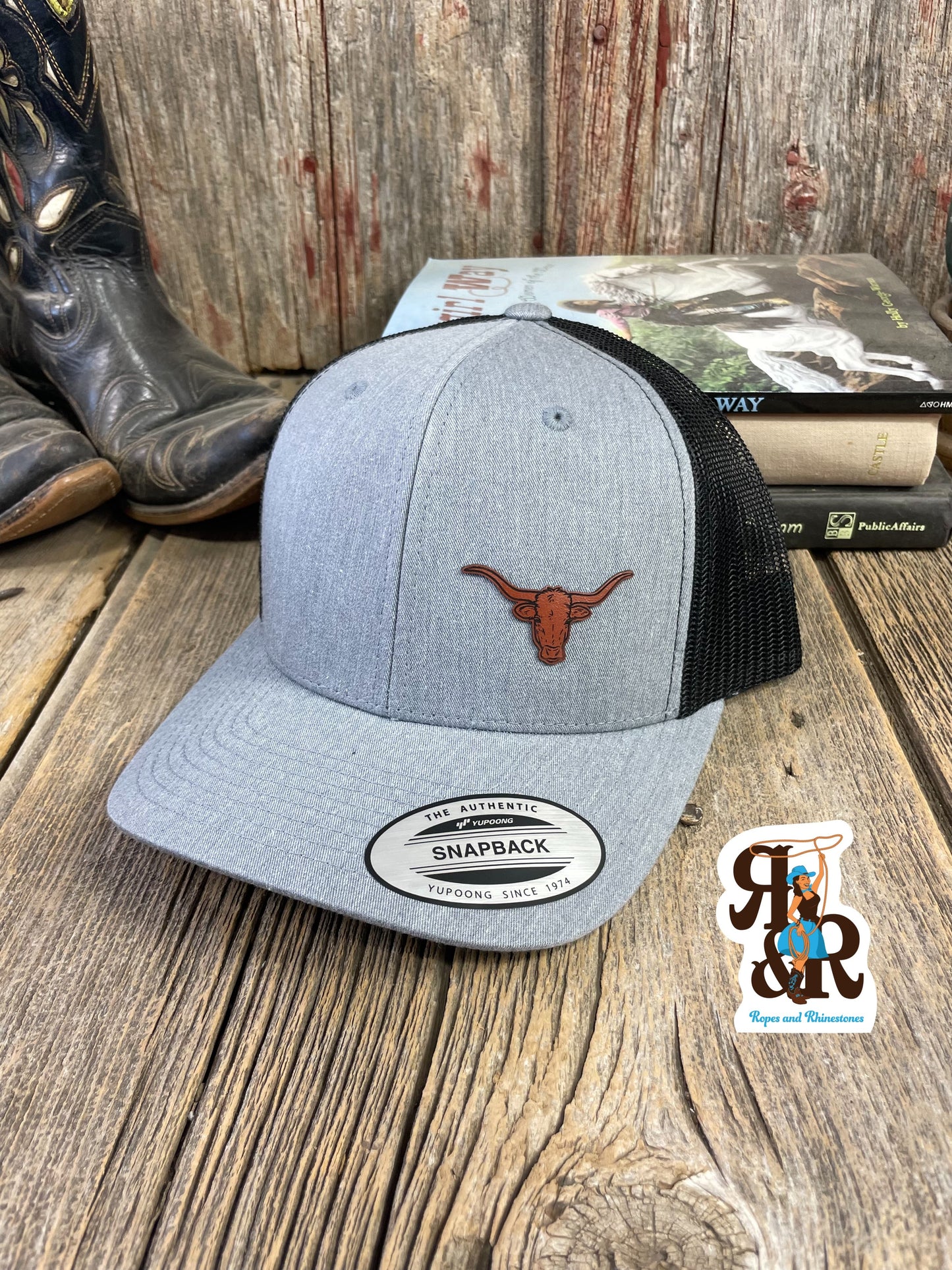 Longhorn Leatherette Patch Cap