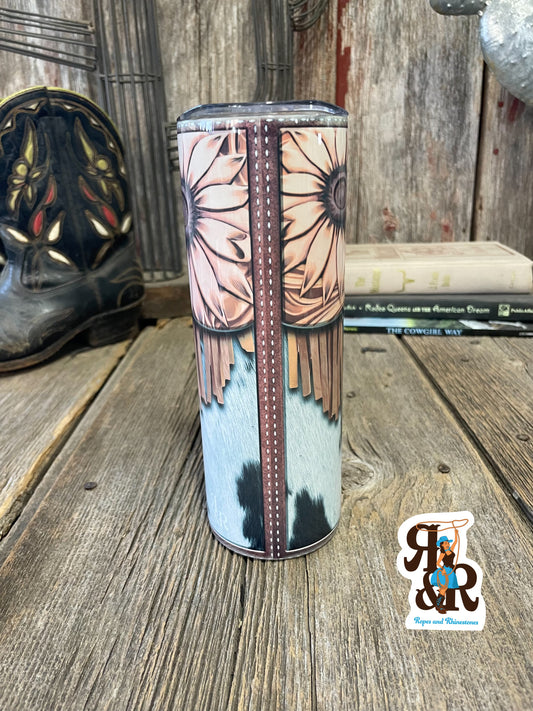 Cowhide & Fringe Tumbler