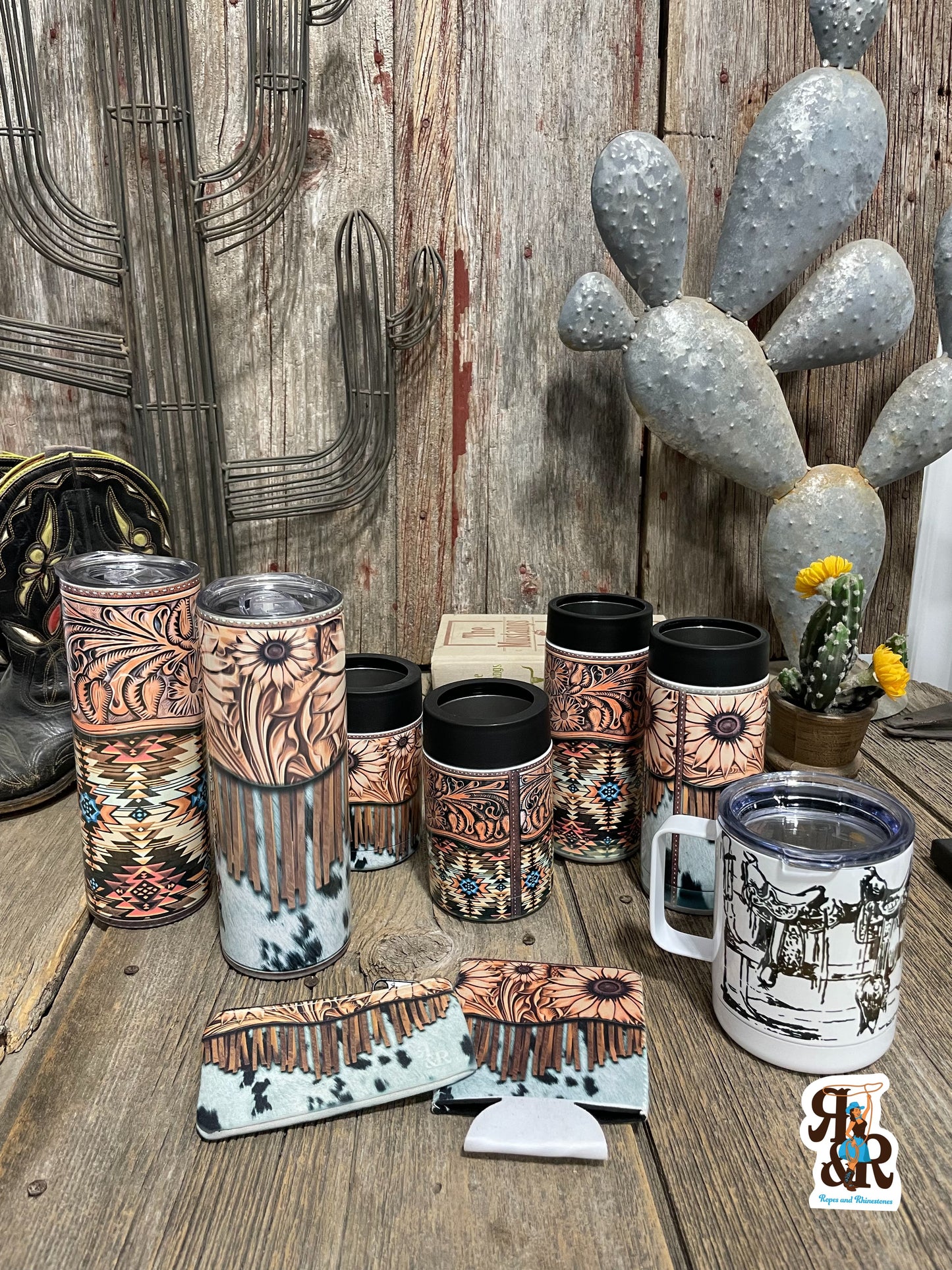 Cowhide & Fringe Tumbler