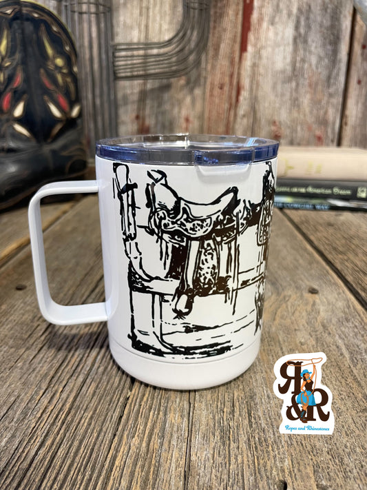 Saddles On The Fence Handle Cup